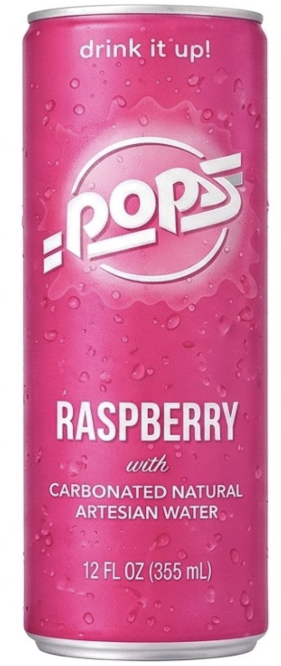 Pops Raspberry Can 355ml | A & S Distributors