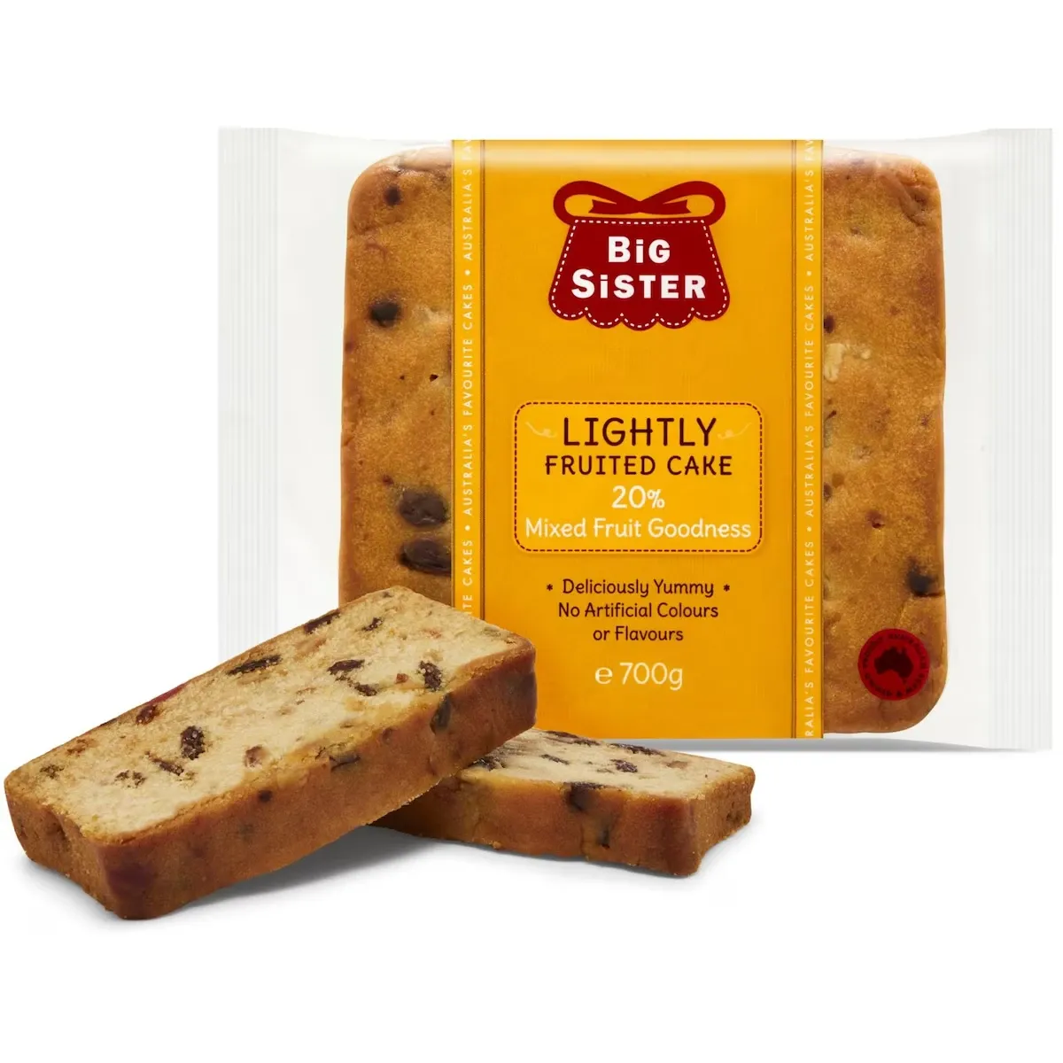 Paquete de Big Sister Light Fruit Cake