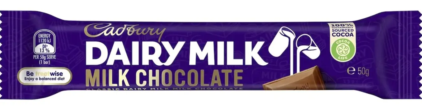 Cadbury Dairy Milk 바 패키지