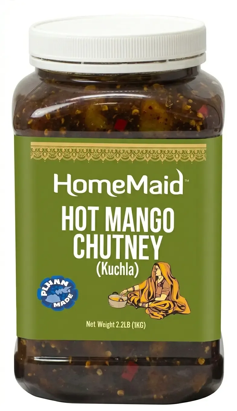 Jar of Kutchla Hot Mango Chutney