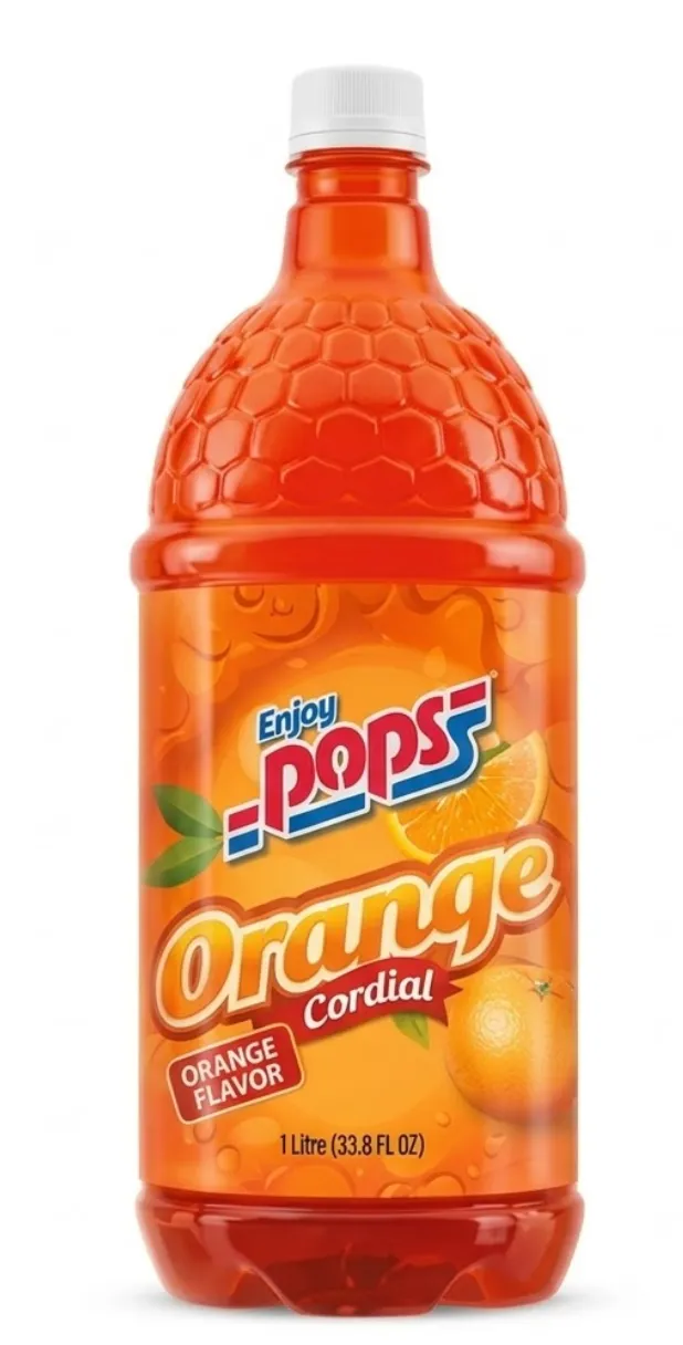 Pops Cordial Orange 1L fagu