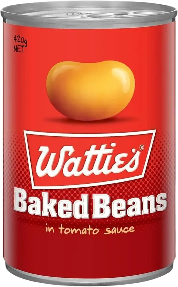 Lata de Watties Baked Beans en Salsa de Tomate